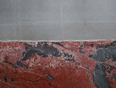 Surface prepared by the Hydwin hull coating removal vehicle