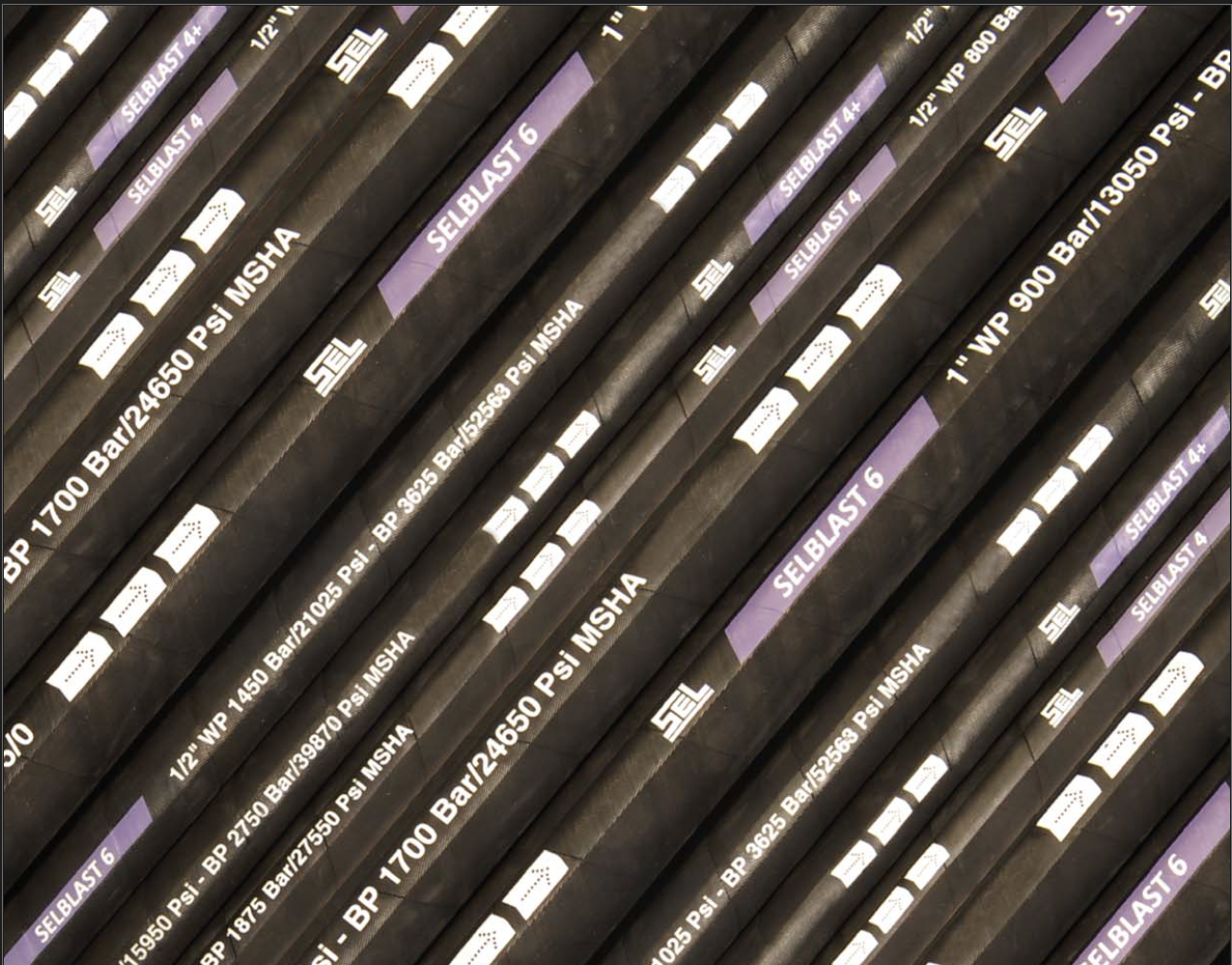 High pressure rubber hose 1000 bar, 1100 bar, 1250 bar