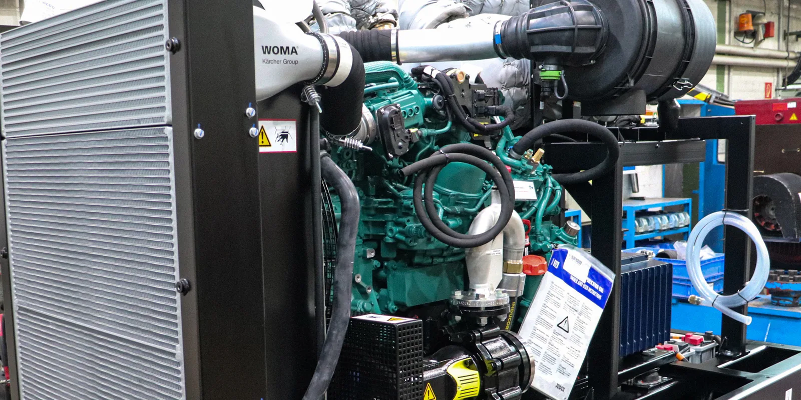 Volvo diesel engine of the WOMA EcoMaster MK4